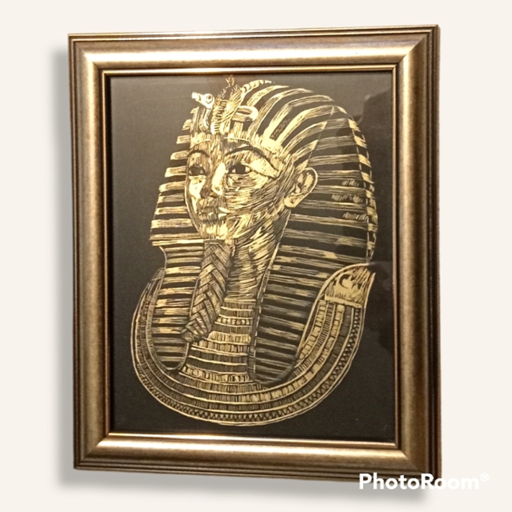 King Tut framed Sketched drawing Picture